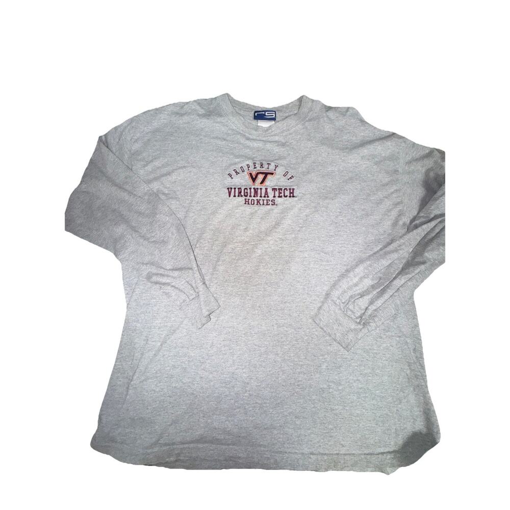 Vintage CS CRABLE Virginia tech Hokies XXL embroidered Long Sleeve (O17)